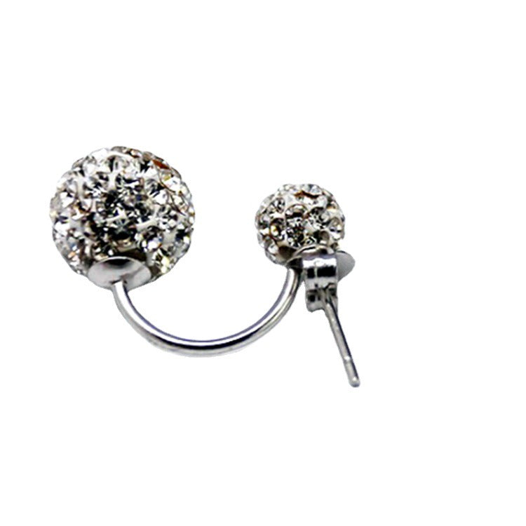Style Classic Sterling Sier Diamond Ball Earrings
