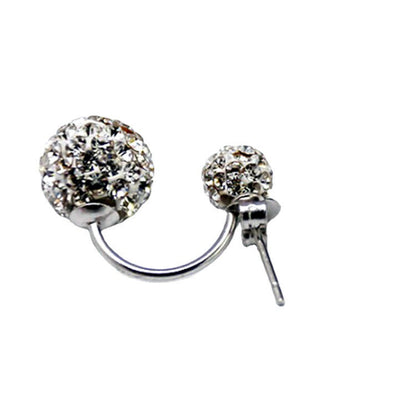 Style Classic Sterling Sier Diamond Ball Earrings