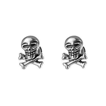 Men's Rock Skull Stainless Steel High-grade Dark Style Ear Earrings