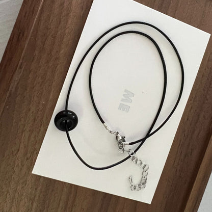 Black Rope Fashion Commuter Geometric Clavicle Chain Necklaces