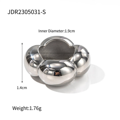 Stainless Steel Closed Light Luxury High Rings