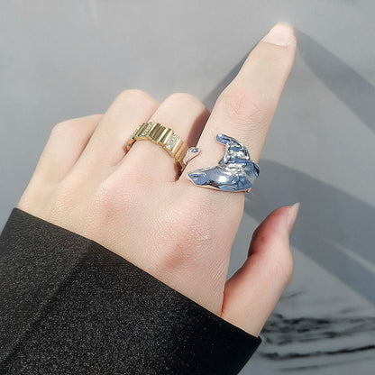 Korean Style Niche Design Minimalist Irregular Rings