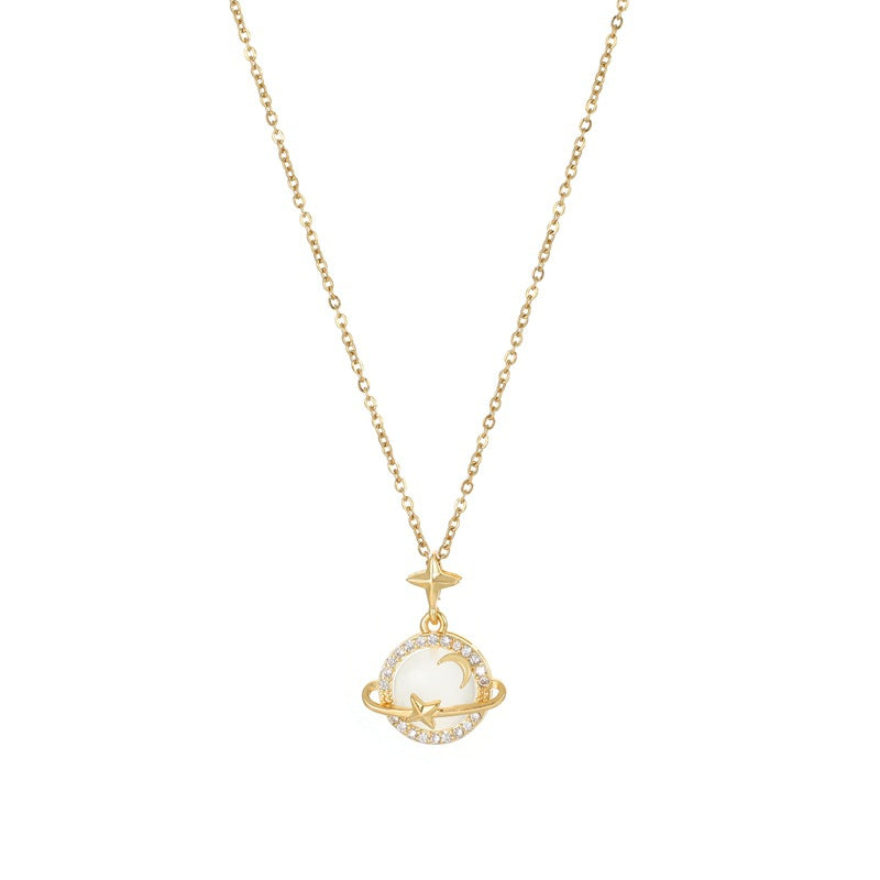 Moon Element Planet Female Niche Design Light Luxury Clavicle Necklaces