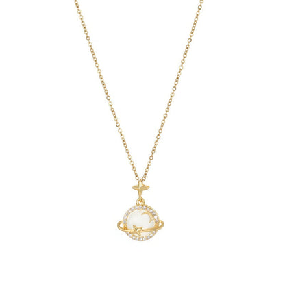 Moon Element Planet Female Niche Design Light Luxury Clavicle Necklaces
