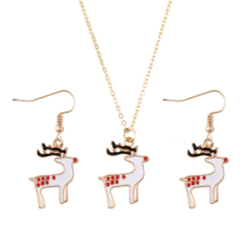 Fashion Christmas Holiday Simple Trend Santa Claus And Necklaces