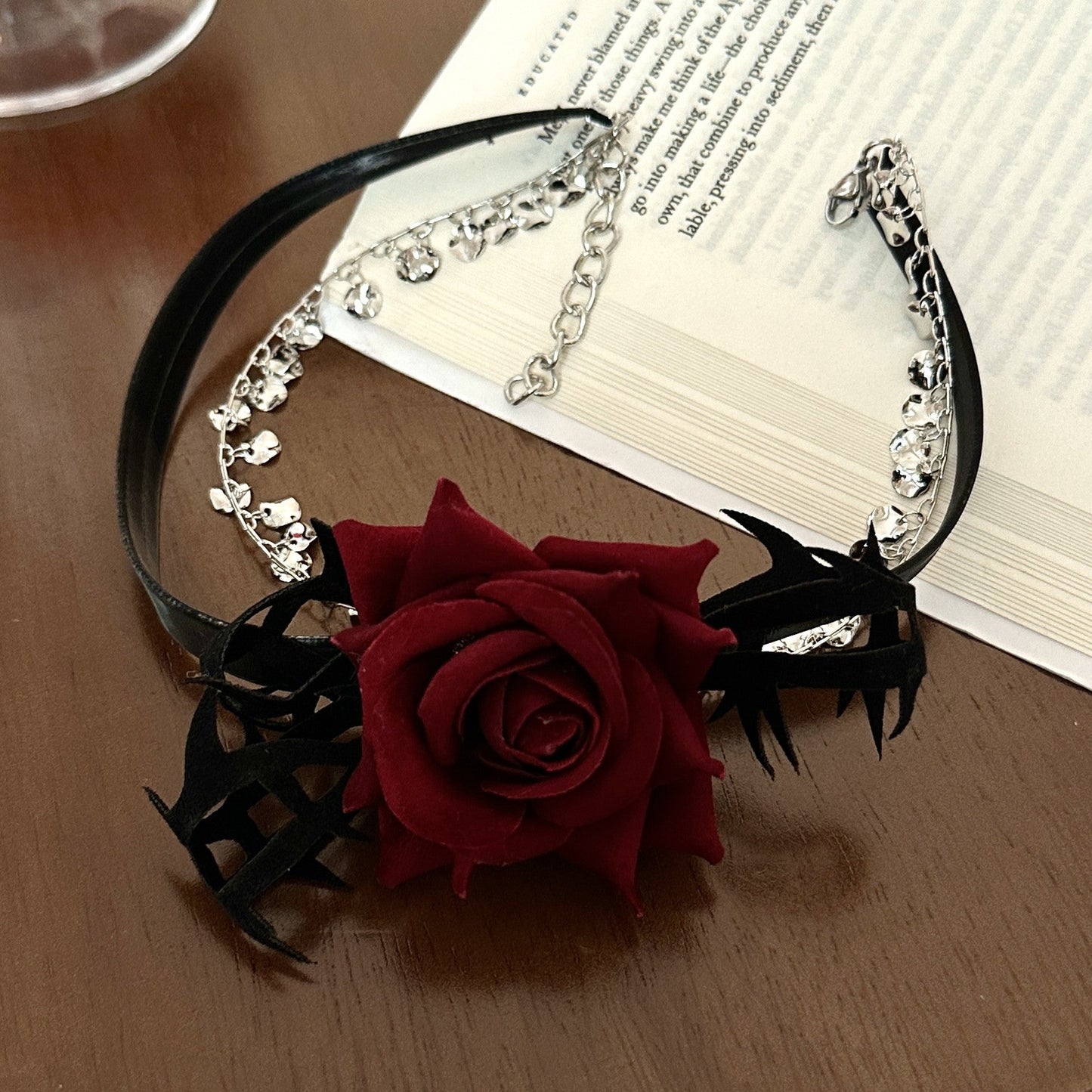 Rose Has Its Thorn Dark Retro Minority Design Tassel Necklaces