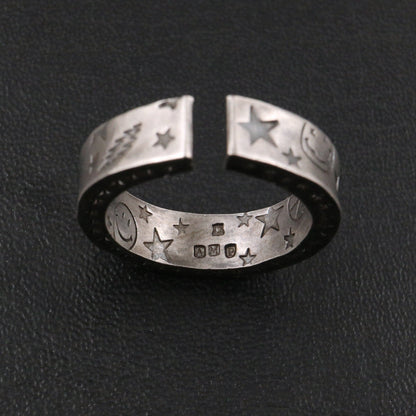 Women's & Men's & Sense Retro Hip Hop Smiley Face Rings