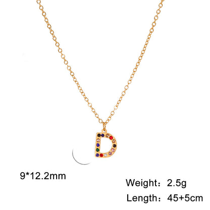 Titanium Steel Light Luxury And Simplicity Colorful Necklaces