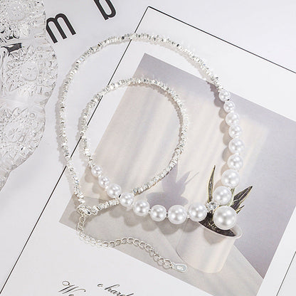 Women's Small Pieces Of Sier Pearl Light Luxury Necklaces