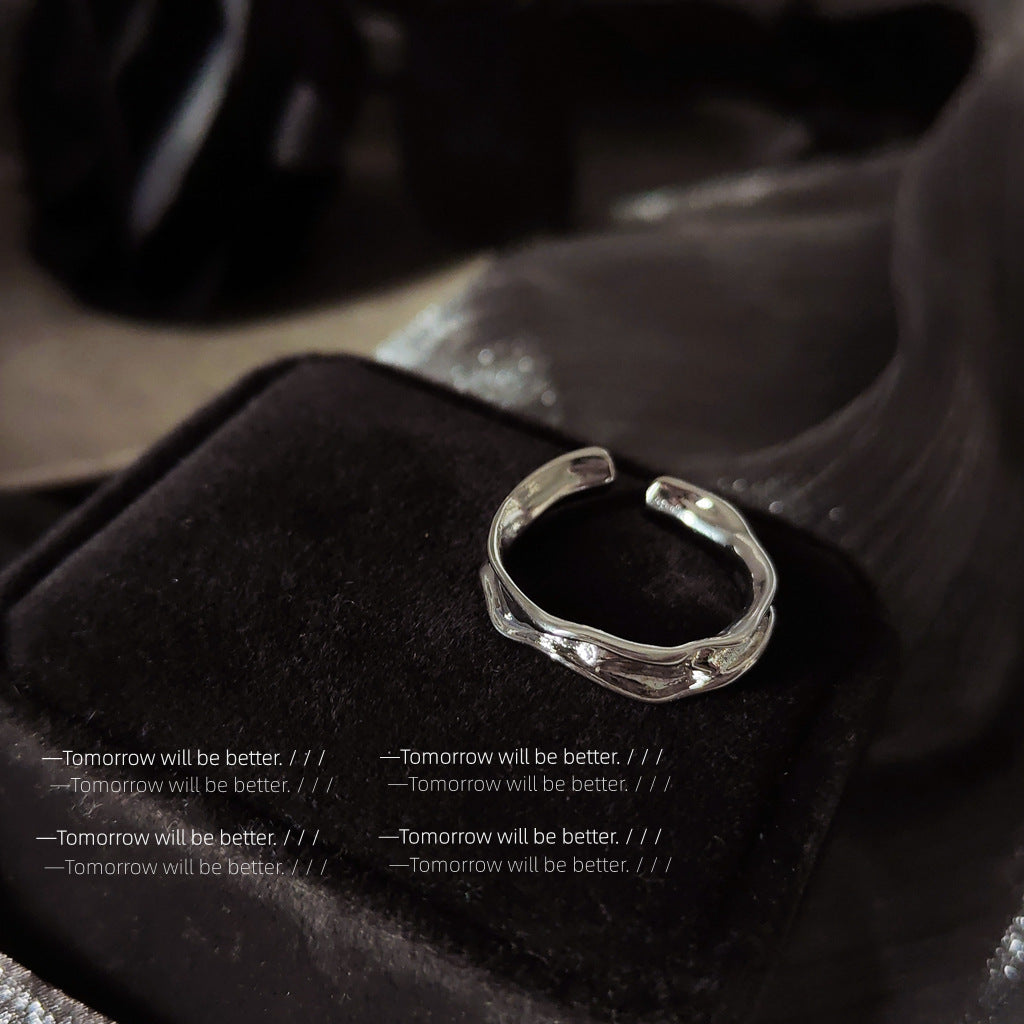 Irregular Opening Adjustable Texture Female Style Rings