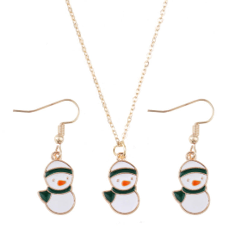 Fashion Christmas Holiday Simple Trend Santa Claus And Necklaces