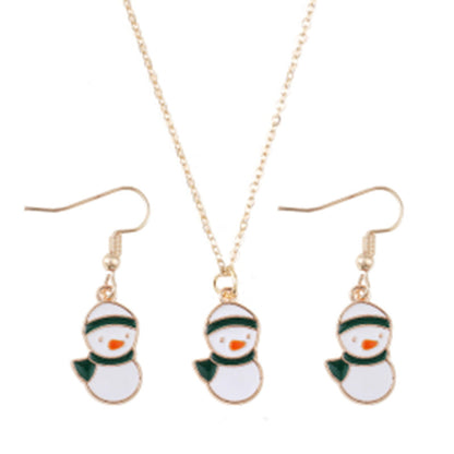 Fashion Christmas Holiday Simple Trend Santa Claus And Necklaces