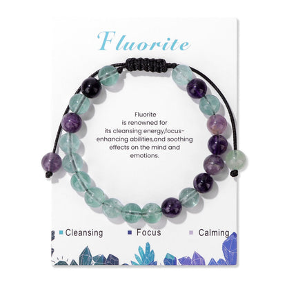 Men's Natural Stone Woven Retro Simple Card Bracelets