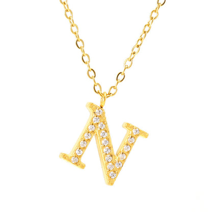 Women's English Letter Pendant High-grade Clavicle Chain Necklaces