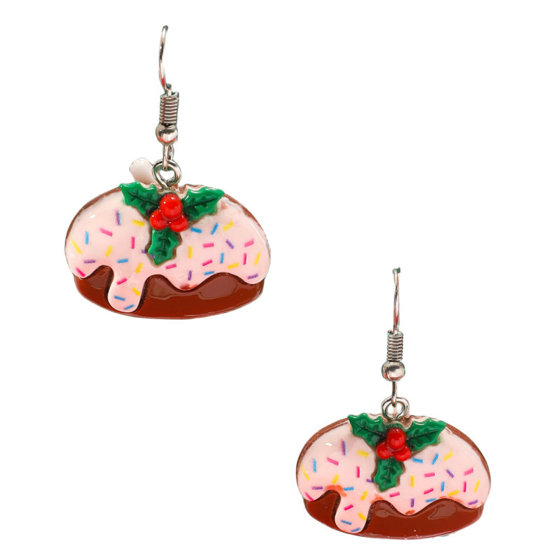 Christmas Cute Cartoon Sweet Tree Snowman Earrings