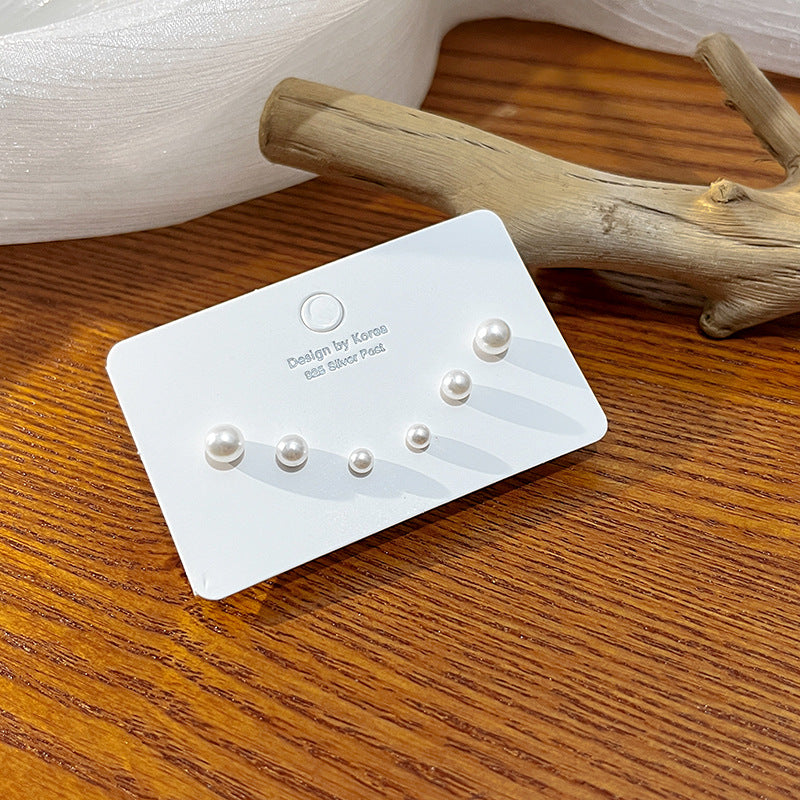 Elegant Pearl Pairs Earings Set Mini Earrings