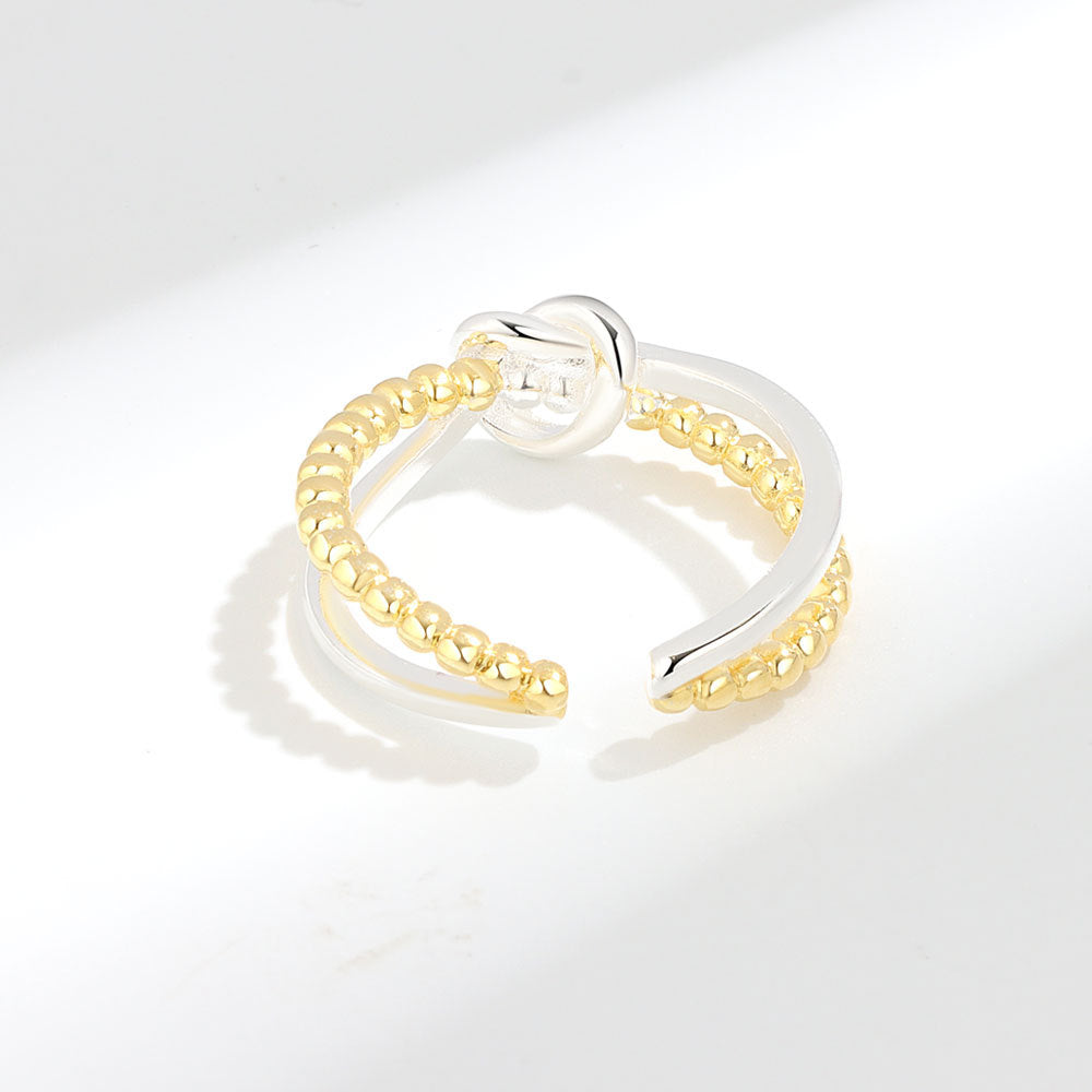 Fashion Simple Opening Knotted Female Cold Style Rings