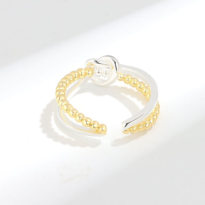 Fashion Simple Opening Knotted Female Cold Style Rings