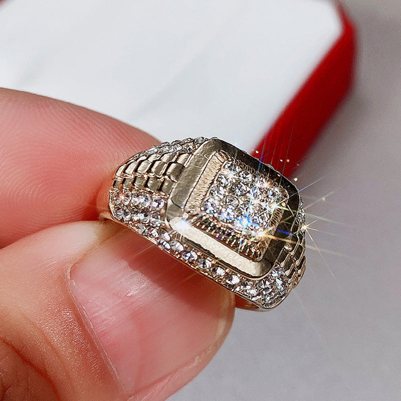 Men's Accessories Hip Hop Style Fashion Diamond Rings