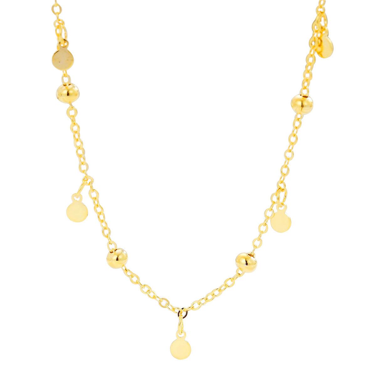 Women's Sterling Sier Spacer Bead Temperamental Minority High-grade Ornament Light Necklaces