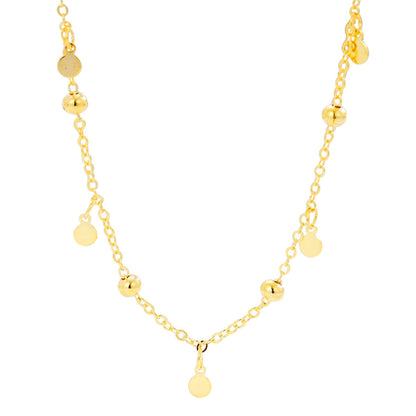 Women's Sterling Sier Spacer Bead Temperamental Minority High-grade Ornament Light Necklaces