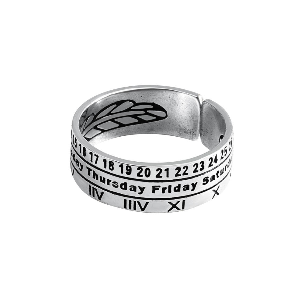 Men's Roman Digital Style Week Opening Versatile Rings