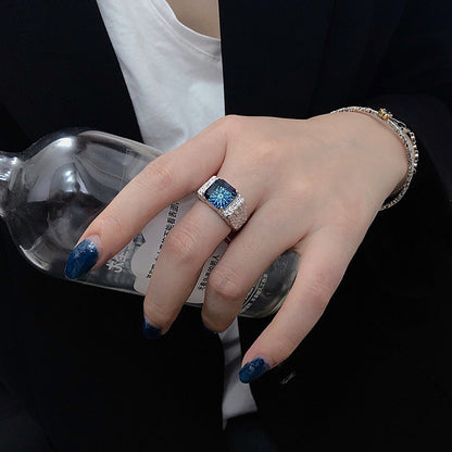 Open Female Irregular Trendy Cool Index Rings