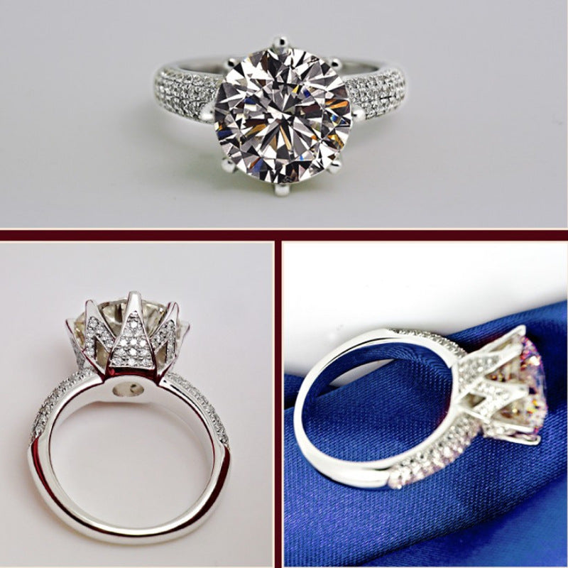 Diamond Zircon Luxury Crown Group Full Eight Rings