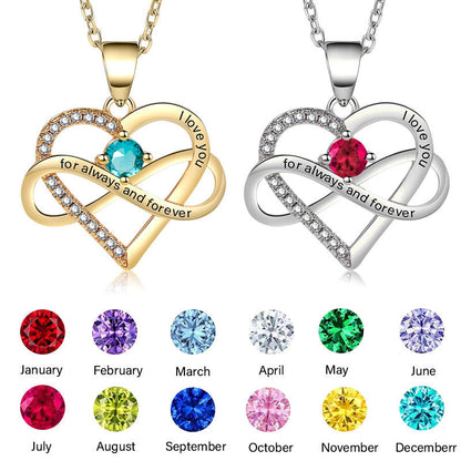 Lettering Fashion Micro Inlay Heart-shaped Simple Necklaces