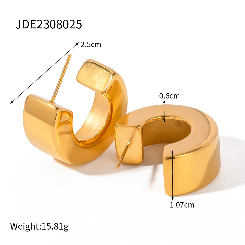 Steel Gold-plated Fashion Gold Stainless Shaped Rings