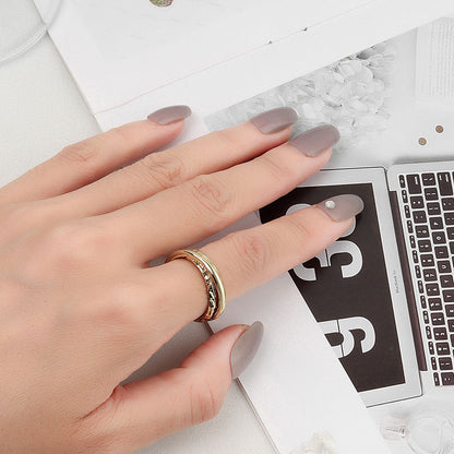 Exaggerated Irregular Line Female Fashion Net Rings