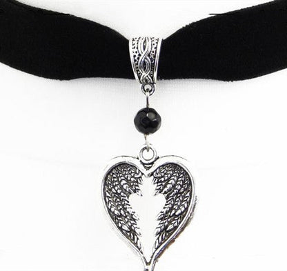 Retro Alloy Fashion Angel Wings Pendant Necklaces