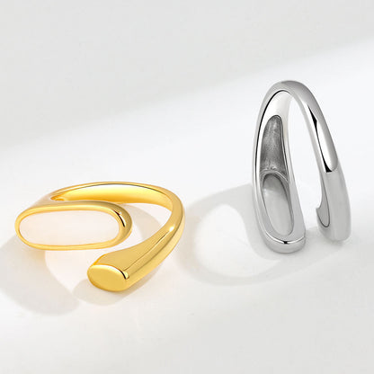 Flat Shell Open Gold Plated Ornament Rings