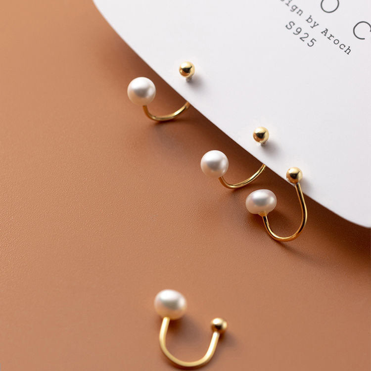 Women's Pearl For Fresh Simple Korean Style Ear Hook Earrings