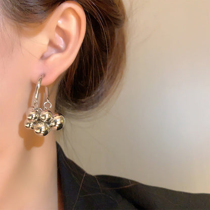 Cold Style Ball Tassel Female Niche Earrings