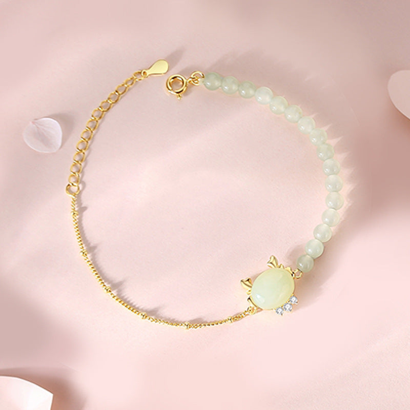 Heart Sterling Sier Peach Lucky Cute Dragon Life Necklaces