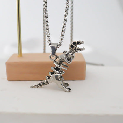 Women's & Men's & Dinosaur Skeleton Pendant Fashion Retro Stainless Steel Necklaces