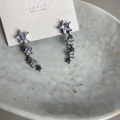 Irregular Metal Pentagram Female Simple Personalized Earrings