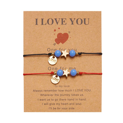 Women's Simple Suit Hand-woven Luminous Five-pointed Star Bracelets