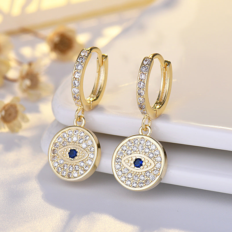 Sier Heart-shaped Ear Clip Female Fresh Refined Rhinestone Earrings