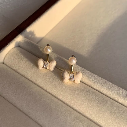 Hook Bow Female Summer Niche Design Earrings