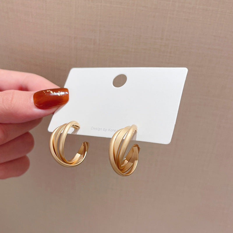 Women's Ear Geometric Bow Eardrops Graceful Full Earrings