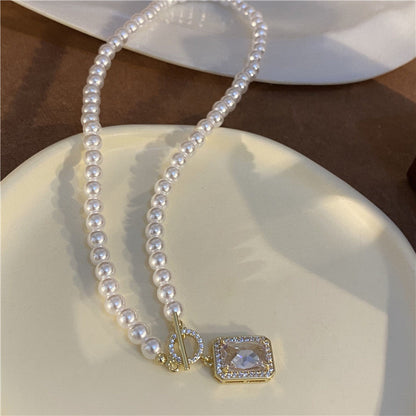 Women's Niche High-grade Buckle Beaded Chinese Clavicle Necklaces