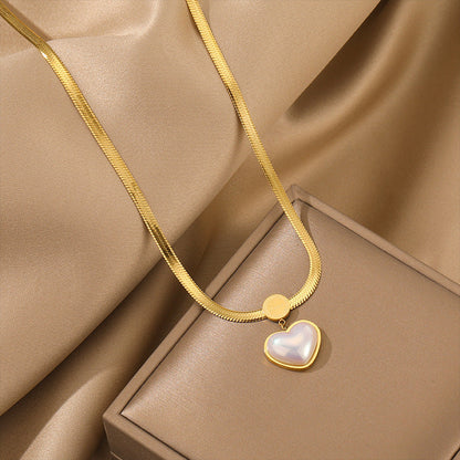 Furnace Electroplating Colorful Heart Love Female Necklaces