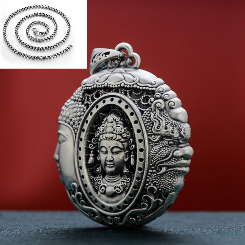 Sier Sweater Chain Long Retro Pure Necklaces