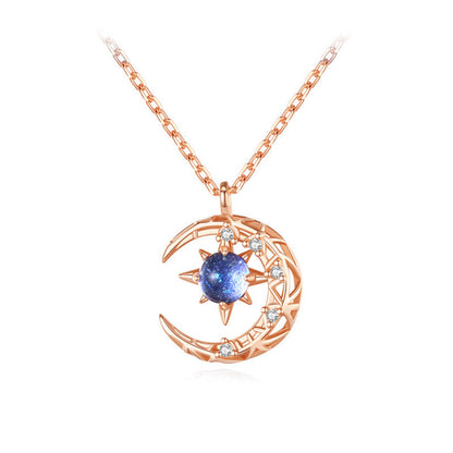 Women's Starry Sky Star Moon Niche Design Necklaces