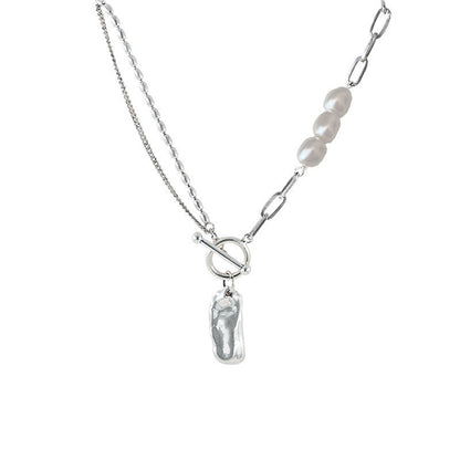 Women's Trendy Cool Stitching Pearl For Hip Necklaces