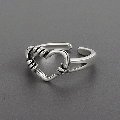 Women's Style Simple Cold Personality Hollow Out Rings
