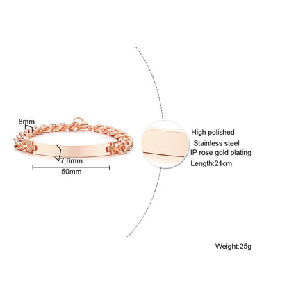 Steel Curved Female Titanium Korean Jewelry Bracelets