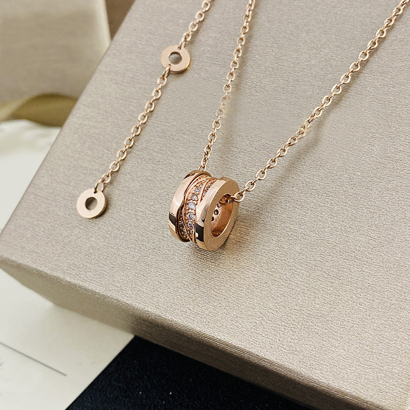 Women's & Men's Ceramic High Version Spring Full Diamond Small Waist Necklaces